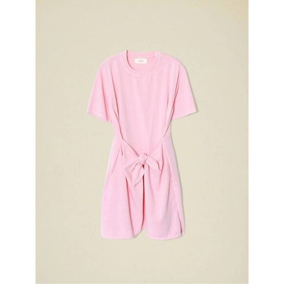 NWT XiRENA Emme Short Sleeve Tie Waist Mini T-Shirt Dress in Primrose size M - Picture 3 of 14